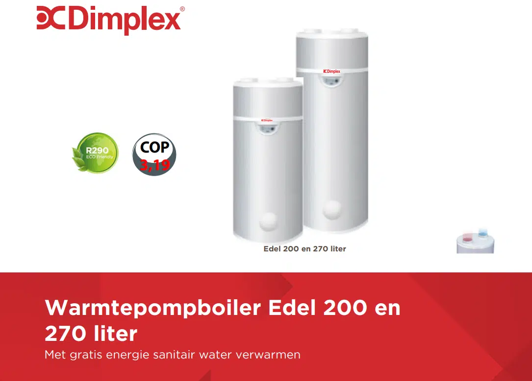 Warmtepompboilet Edel 200 en 250 L